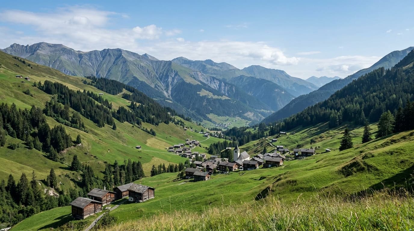 Das Safiental bei Tag